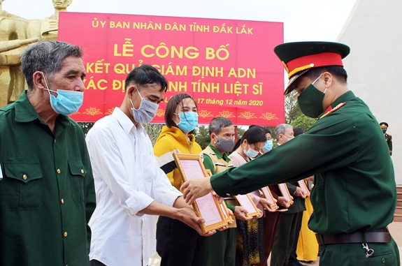 Công bố kết quả giám định ADN xác định danh tính của 34 liệt sĩ thuộc Trung đoàn 25